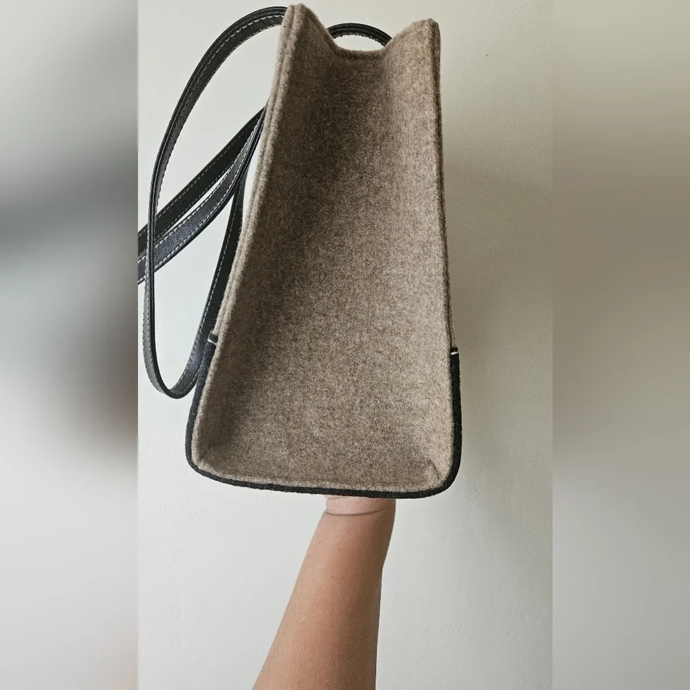 Vintage Kate Spade New York Tote Bag – Wool & Leather Trim, EUC - Picture 4 of 10